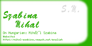 szabina mihal business card